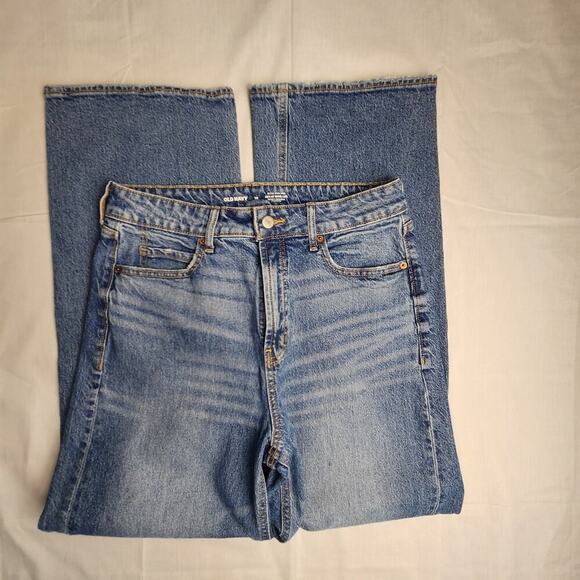 Old Navy Extra High Rise Sky Hi Wide Leg Jeans Size 10 - Picture 5 of 5